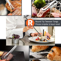 RBrands –Round Tip Tweezer Tongs
