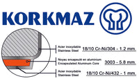 Korkmaz 3.8 lt Sauce Pan - ProLine