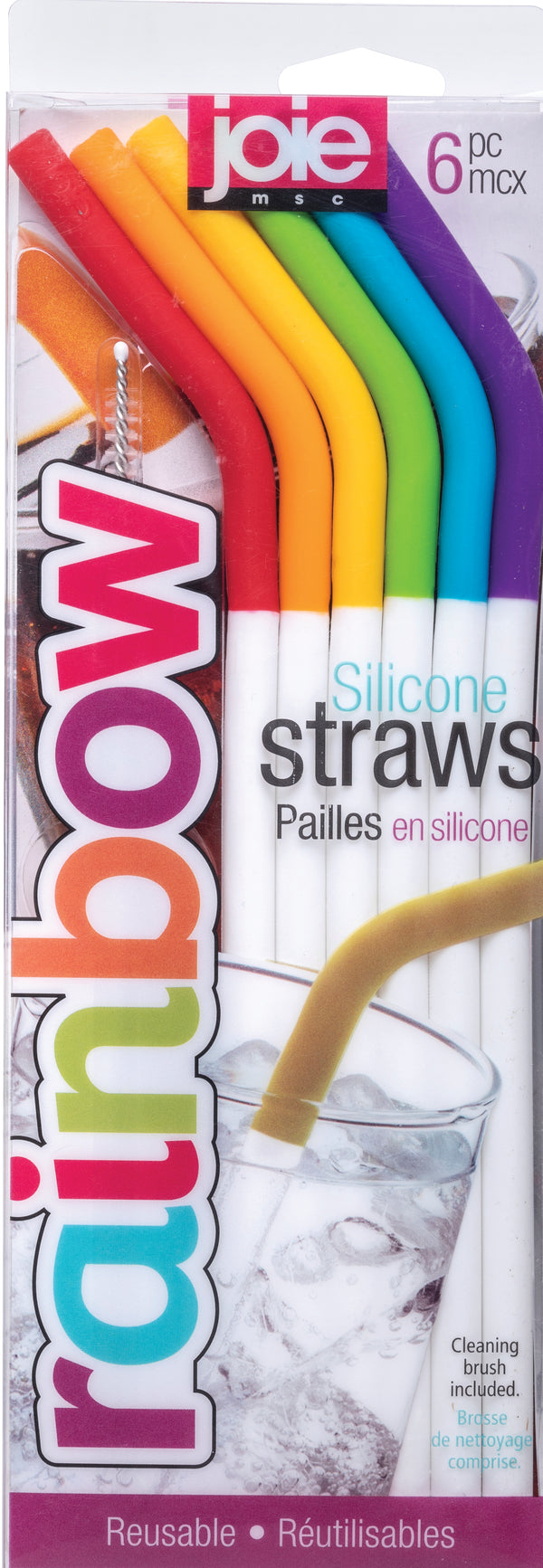 Rainbow Silicone Straws - Giftbox