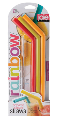 Rainbow Smoothie Silicone Straws