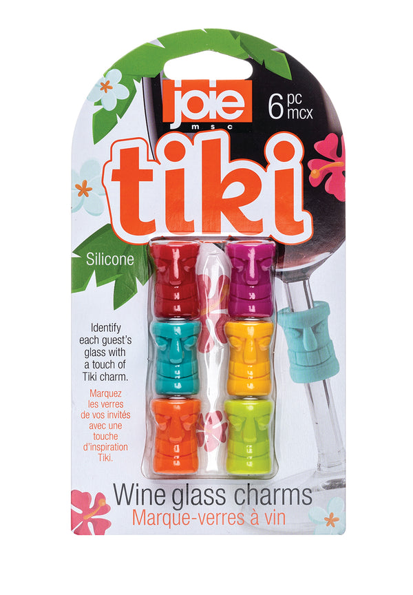 Tiki Wine Glass Charms - Set of 6