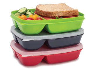 Meal Seal Containers / 2 Sections - Set of 3