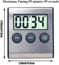 Accutime digital timer stainless steel
