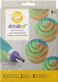 Wilton Color Swirl Three-Color Coupler Decorating Set; 9-Piece